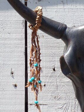 Hand Crafted Hair Tie Swag BEADED
